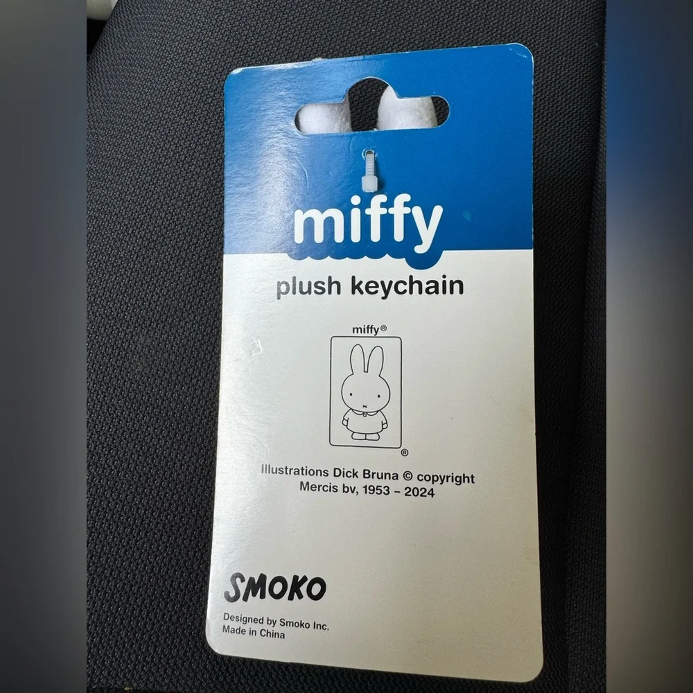 Smoko Miffy Plush Keychain - Orange and White